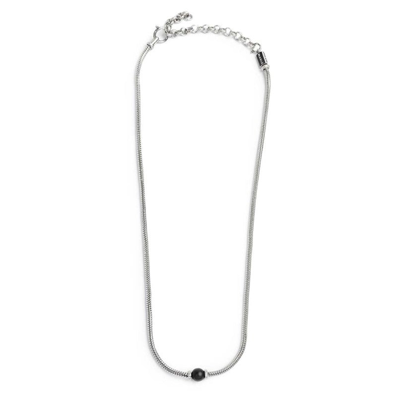 Collana catena snake con sfera centrale Marlù