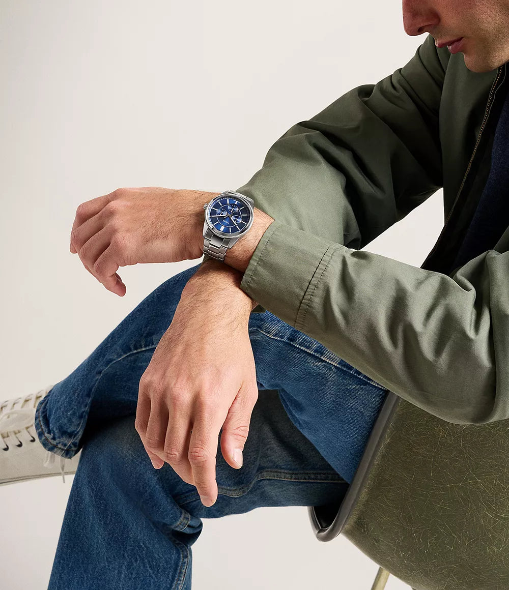 Orologio multifunzione Pearson 42 mm con bracciale in acciaio Fossil