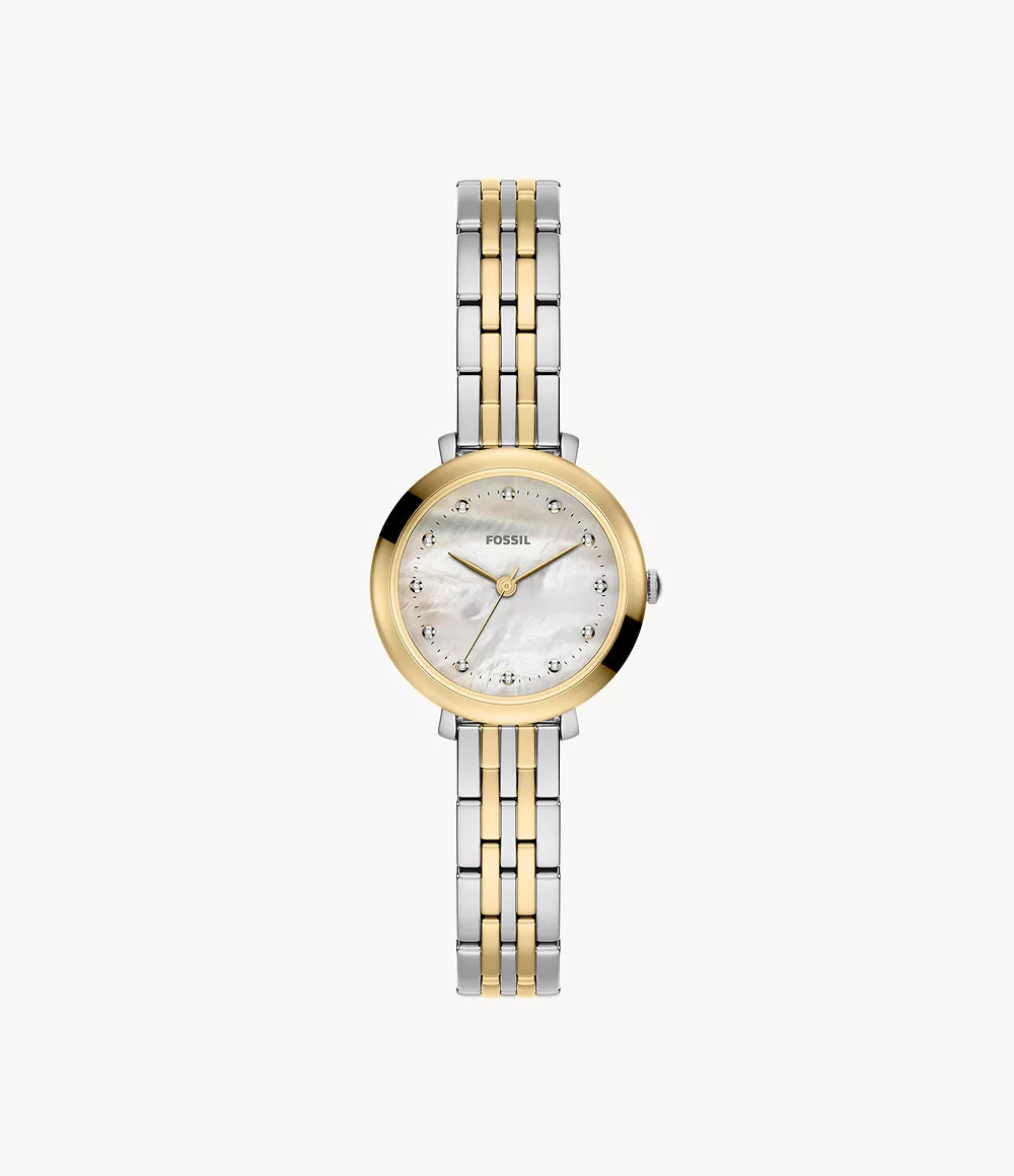 Orologio Heidi 26 mm a tre sfere con bracciale in acciaio bicolore Fossil