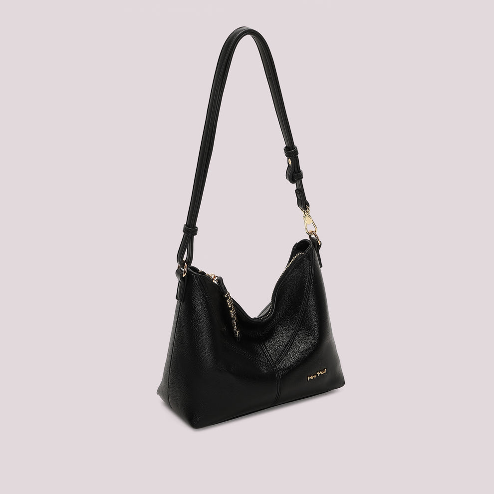 BORSA A TRACOLLA CON LETTERE MIMI MUA SULLA ZIP Mimi-Mua