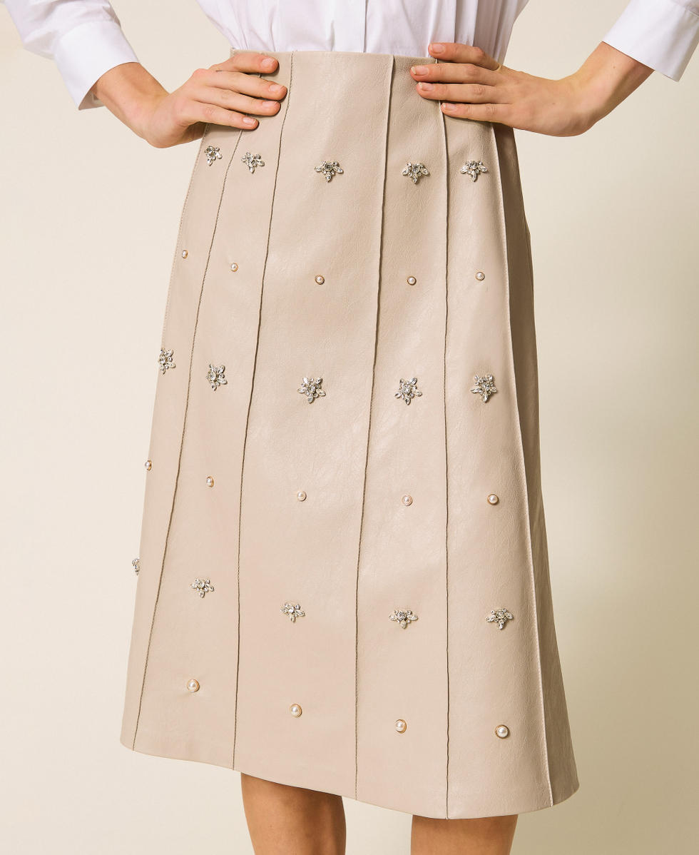 Gonna longuette con ricami a mano Twinset