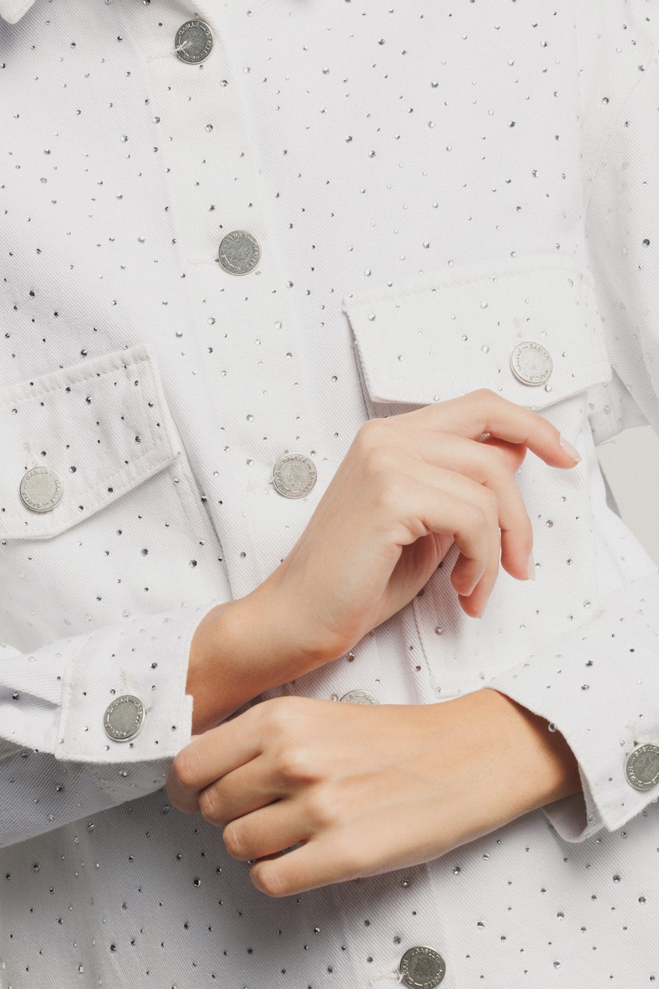 Giacca camicia strass all over Gaëlle Paris