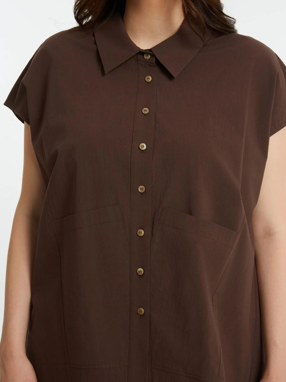 Camicia a maniche corte in cotone dalla silhouette rilassata Mat