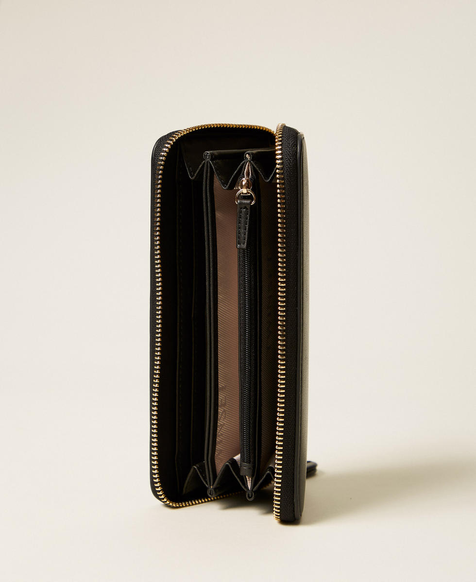 Portafoglio zip around con logo TWINSET