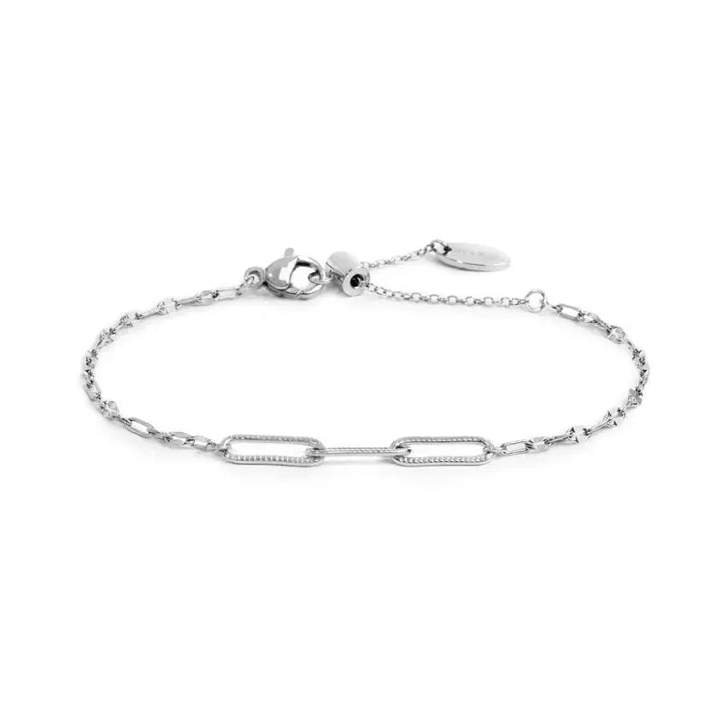 Bracciale catena lip cable e centrale a catena cable con texture Marlù