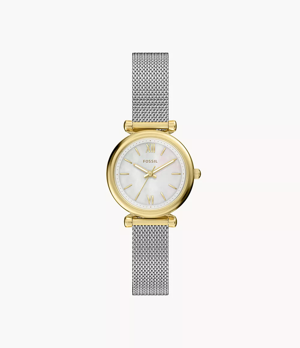 Orologio Carlie a tre sfere in acciaio Fossil