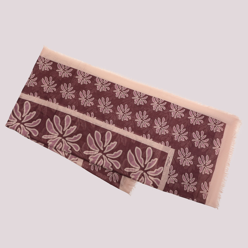 FOULARD FLOWER BOTTOM (135X135 cm) MIMI-MUA