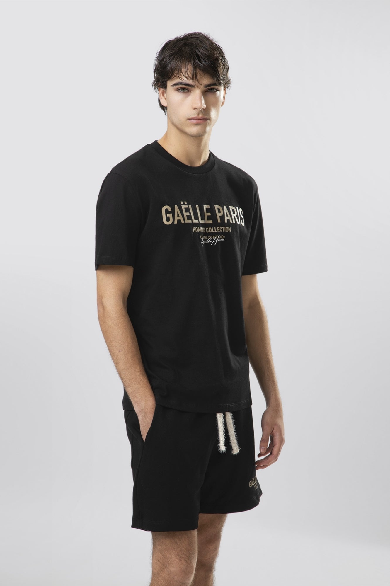 T-shirt in jersey girocollo con stampa Gaëlle Paris