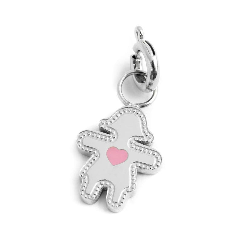 Charm bimba cuore smalto MARLU'