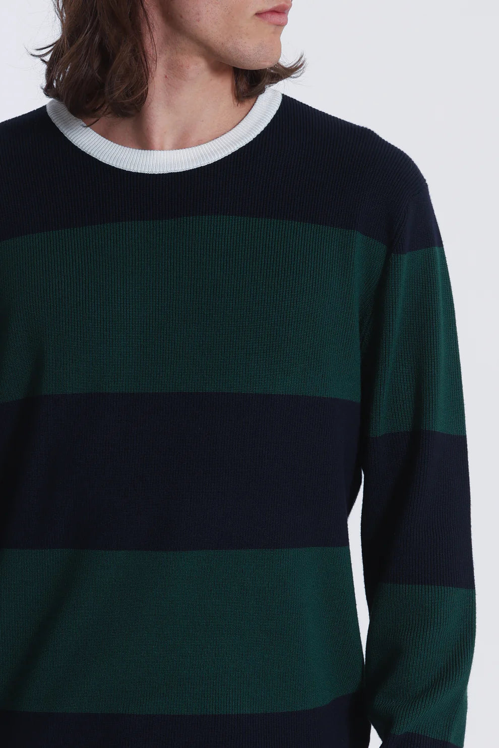 MAGLIA GIROCOLLO A RIGHE 7x8