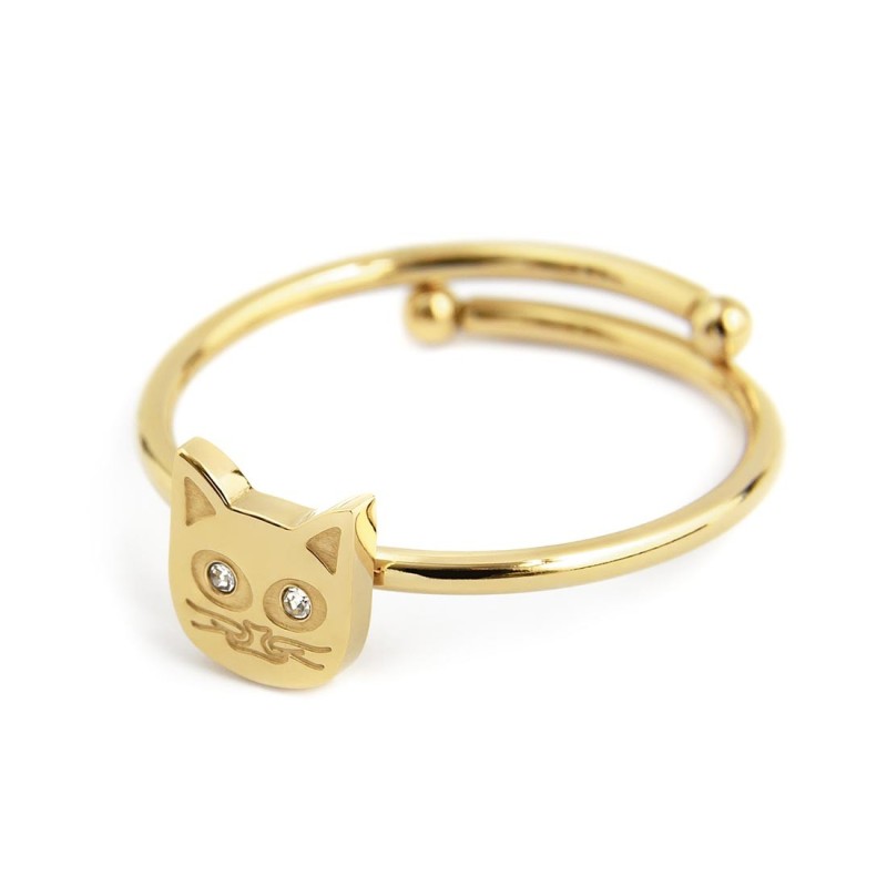 Anello gatto con cristalli MARLU'