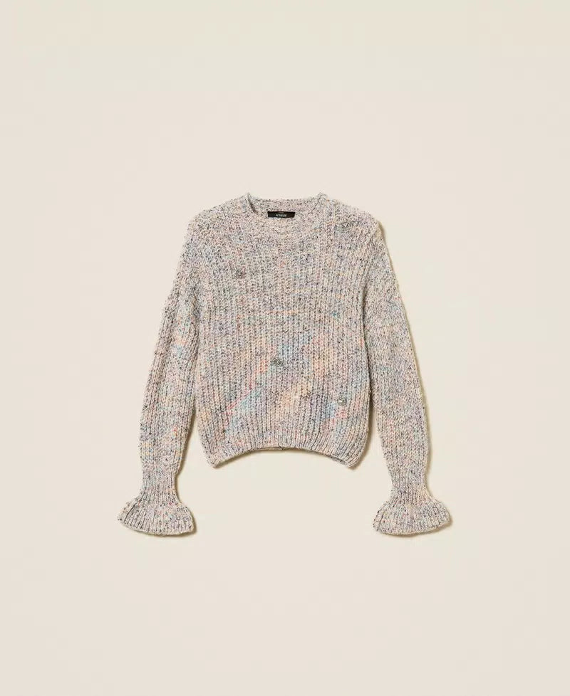 Maglia multicolor con volant TWINSET