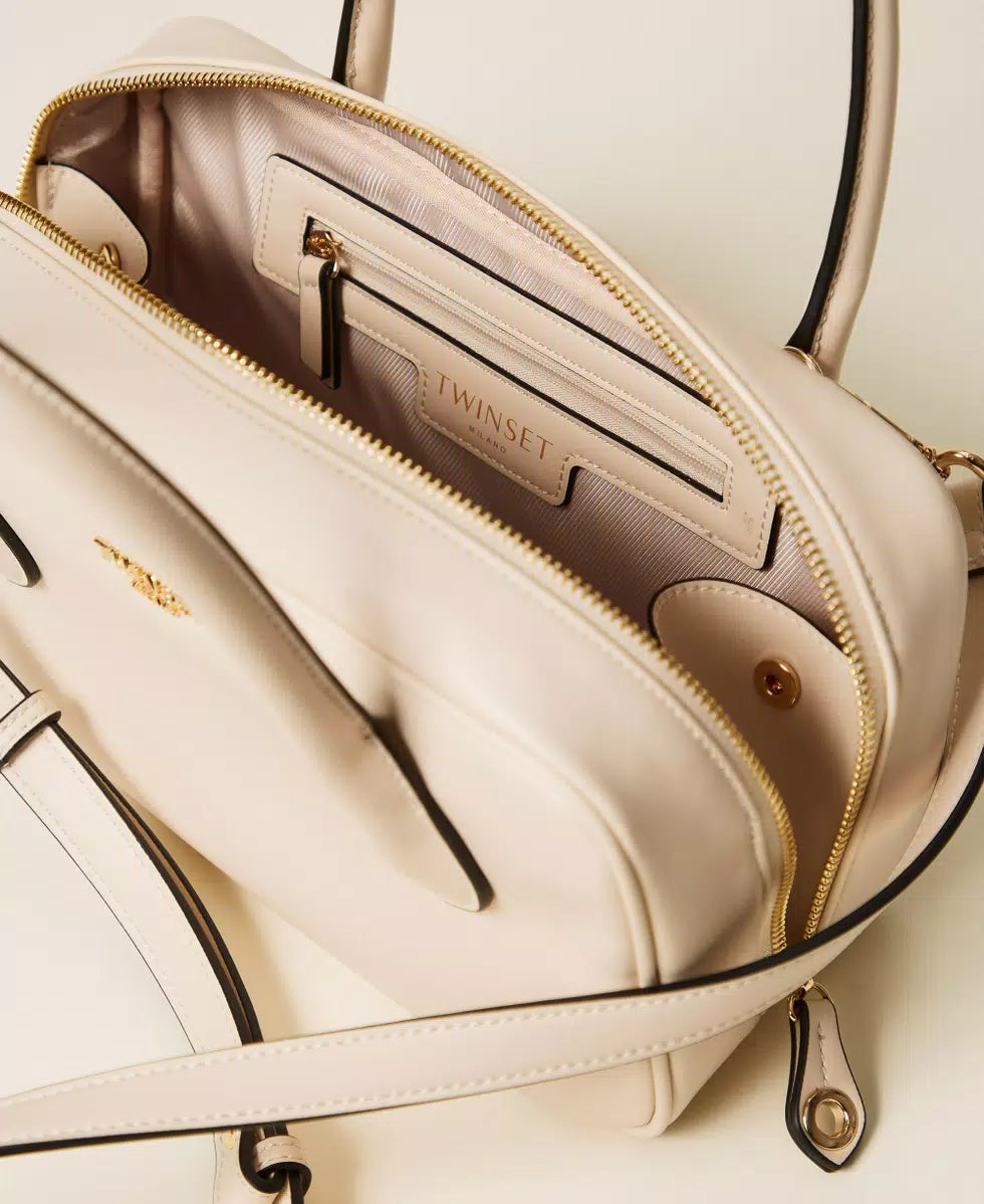 Borsa bauletto media con logo TWINSET