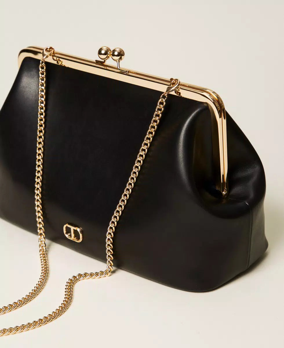 Borsa a tracolla a clutch con Oval T Twinset