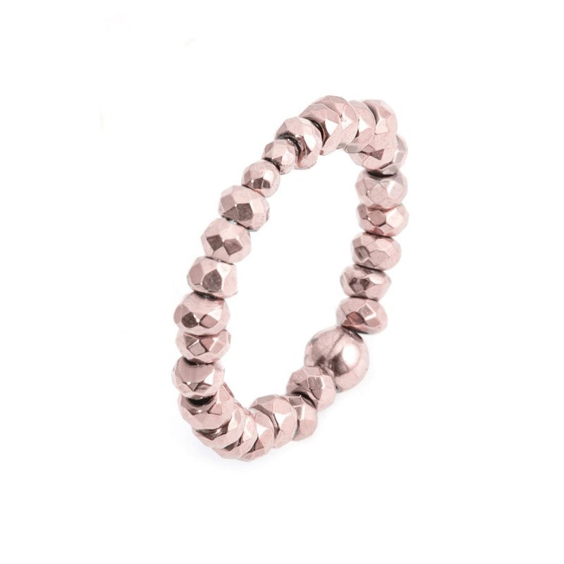 Anello elastico ematite sfaccettata MARLU'