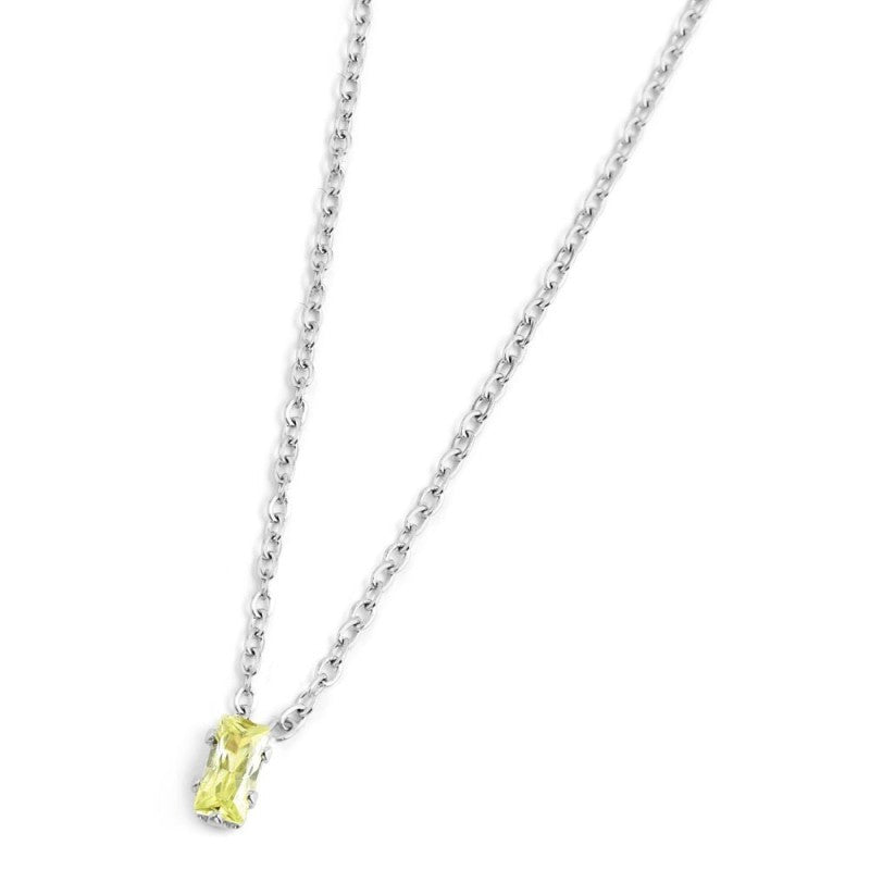 Collana con zircone baguette MARLU'