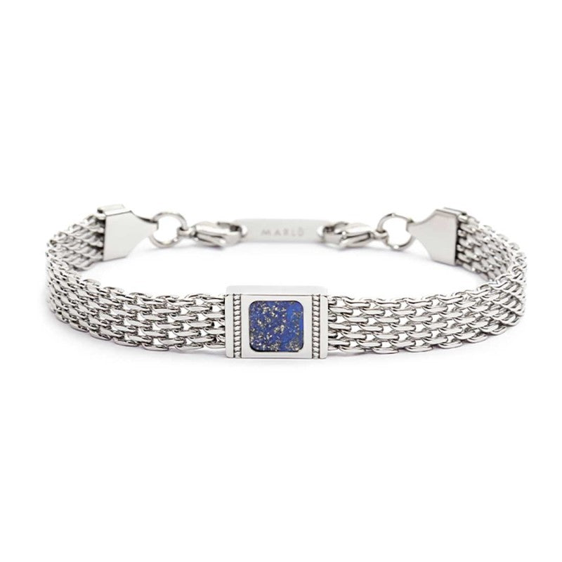 Bracciale con pietra centrale catena mesh MARLU'