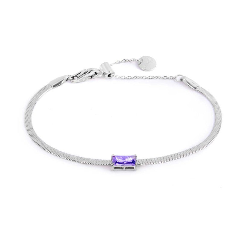 Bracciale catena snake con zircone baguette MARLU'