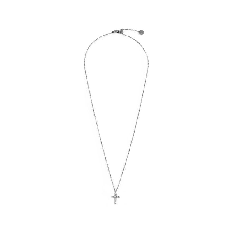 Collana croce pendente 1,4cm con zirconi MARLU'