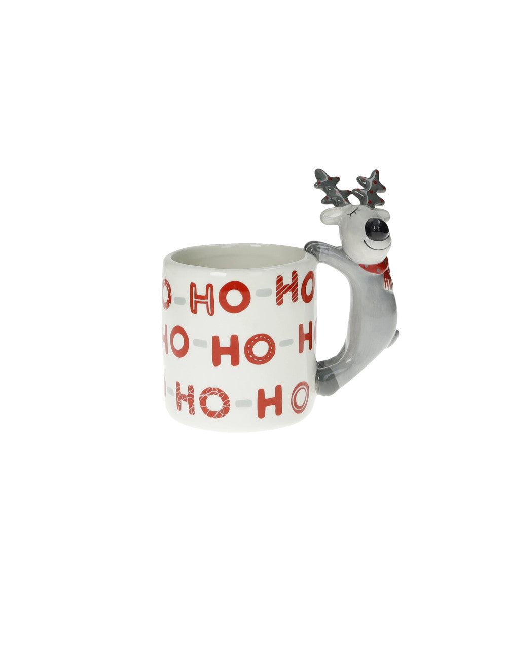 MUG HO-HO-HO RENNA GRIGIA