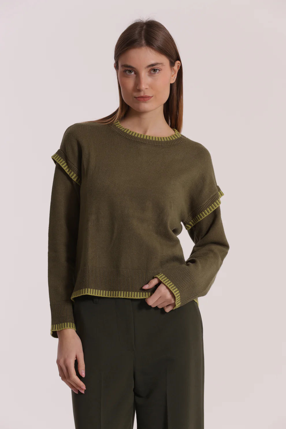 MAGLIA CON DETTAGLI BICOLOR MIMI-MUA