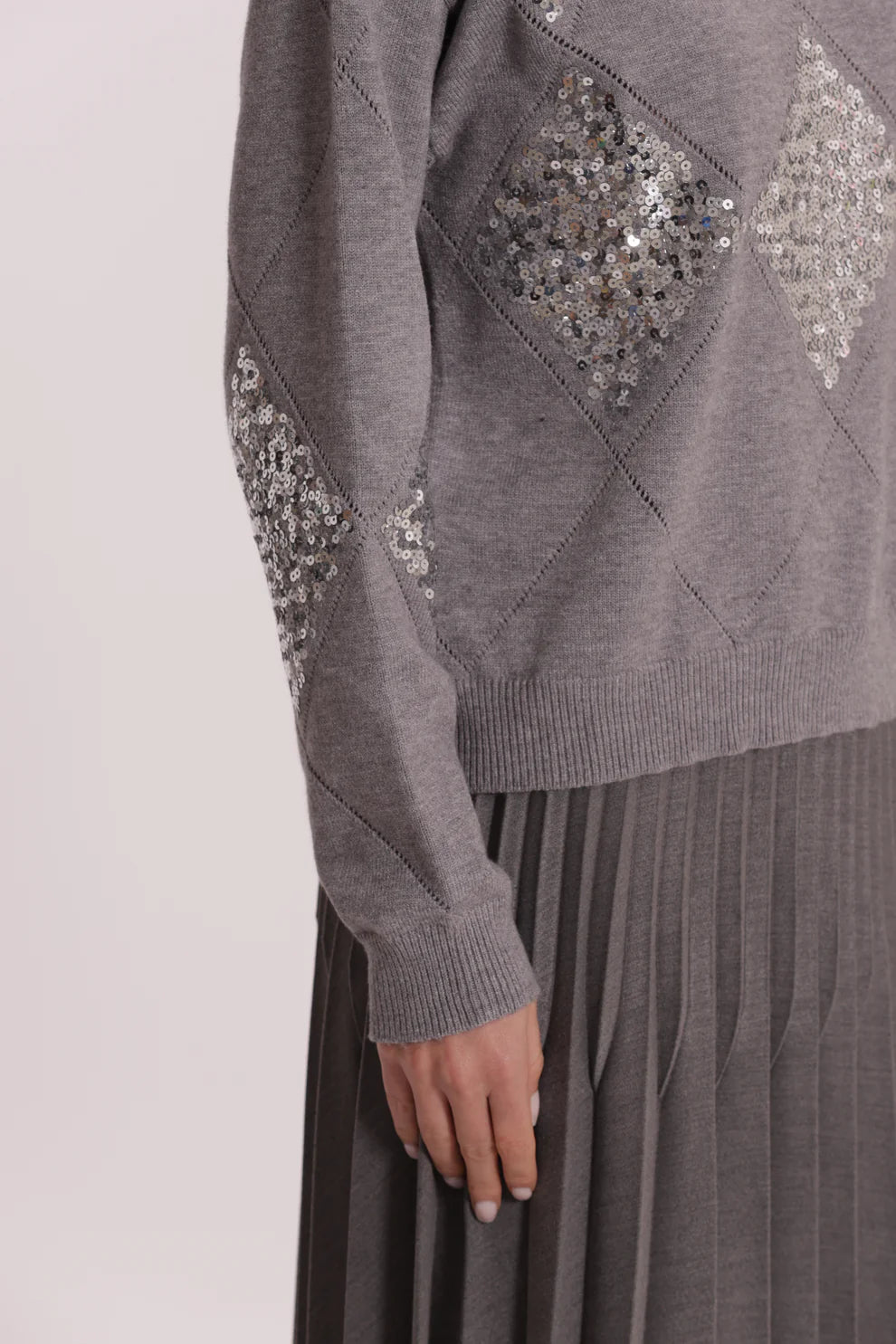 MAGLIA CON ROMBI E PAILLETES MIMI-MUA