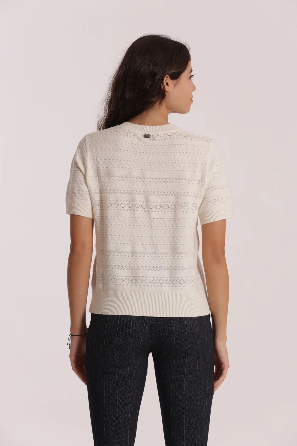 MAGLIA MANICHE CORTE TRAFORATO MIMI-MUA