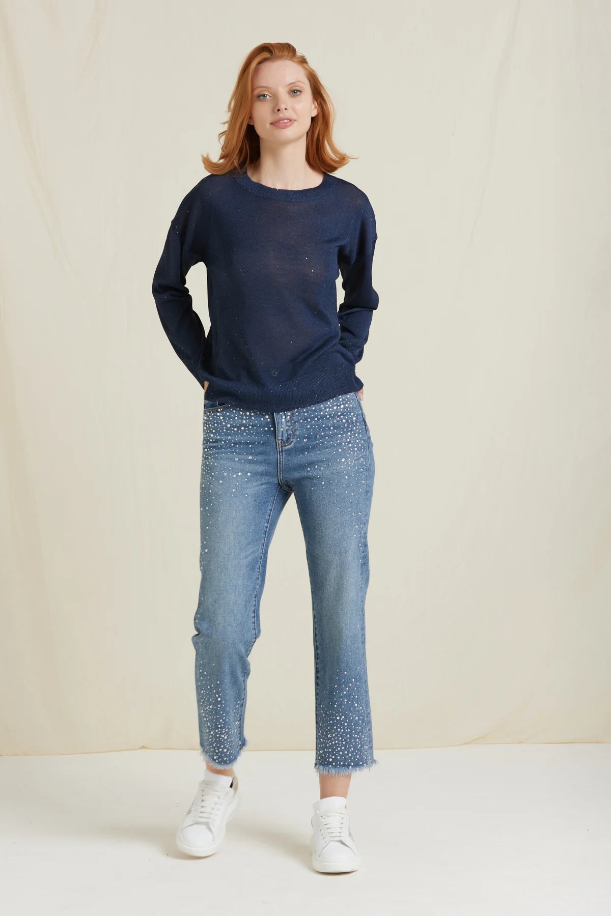 MANDY-DENIM STRAIGHT CON STRASS TAKE TWO