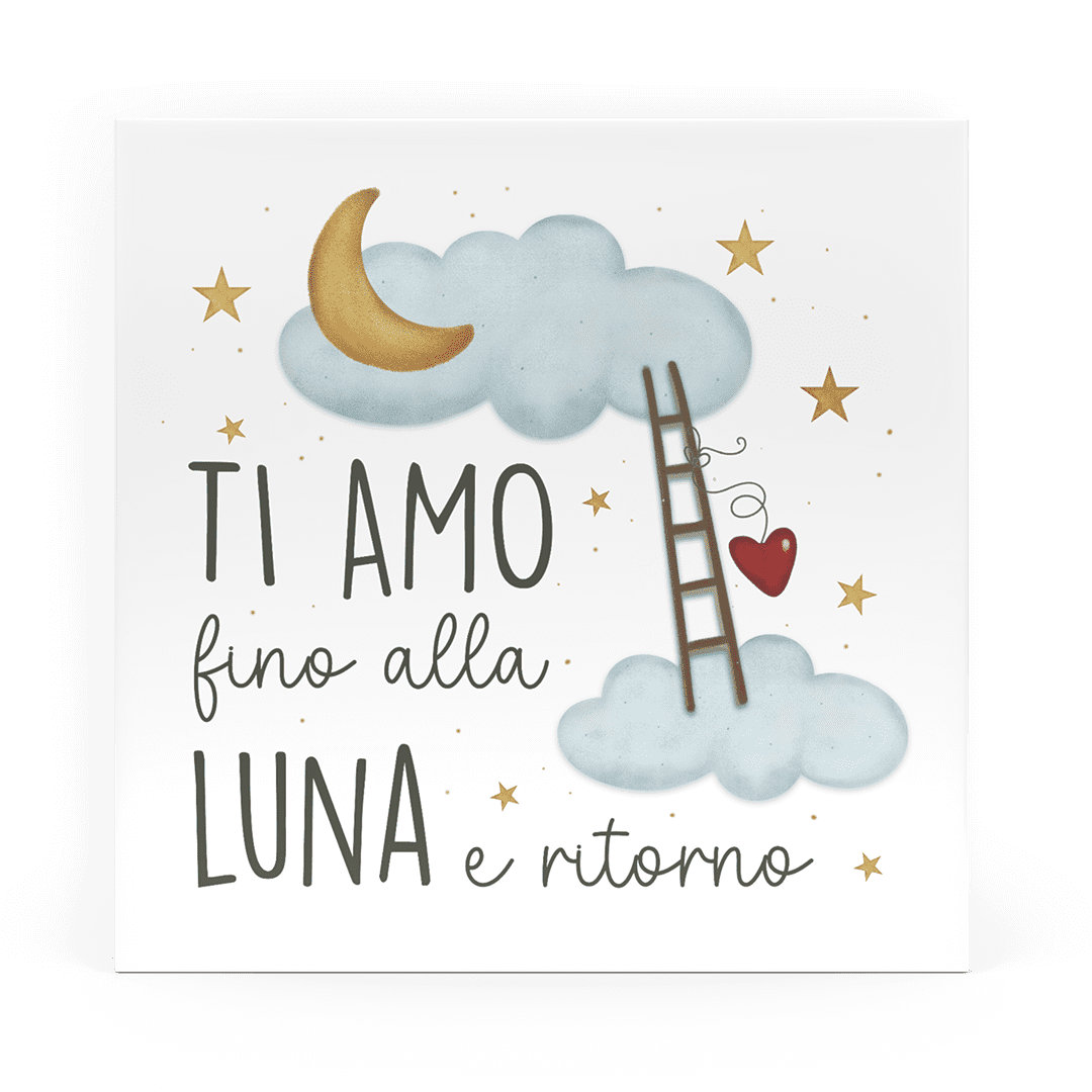 Formella piccola-ti amo fino alla luna