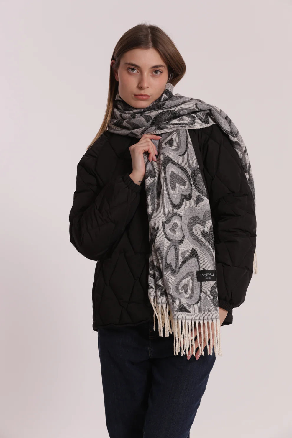 SCIARPA CON CUORI MIMI-MUA