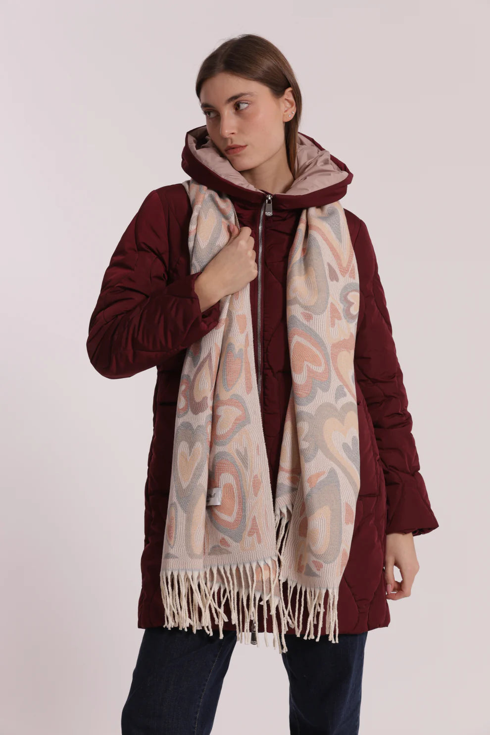 SCIARPA CON CUORI MIMI-MUA