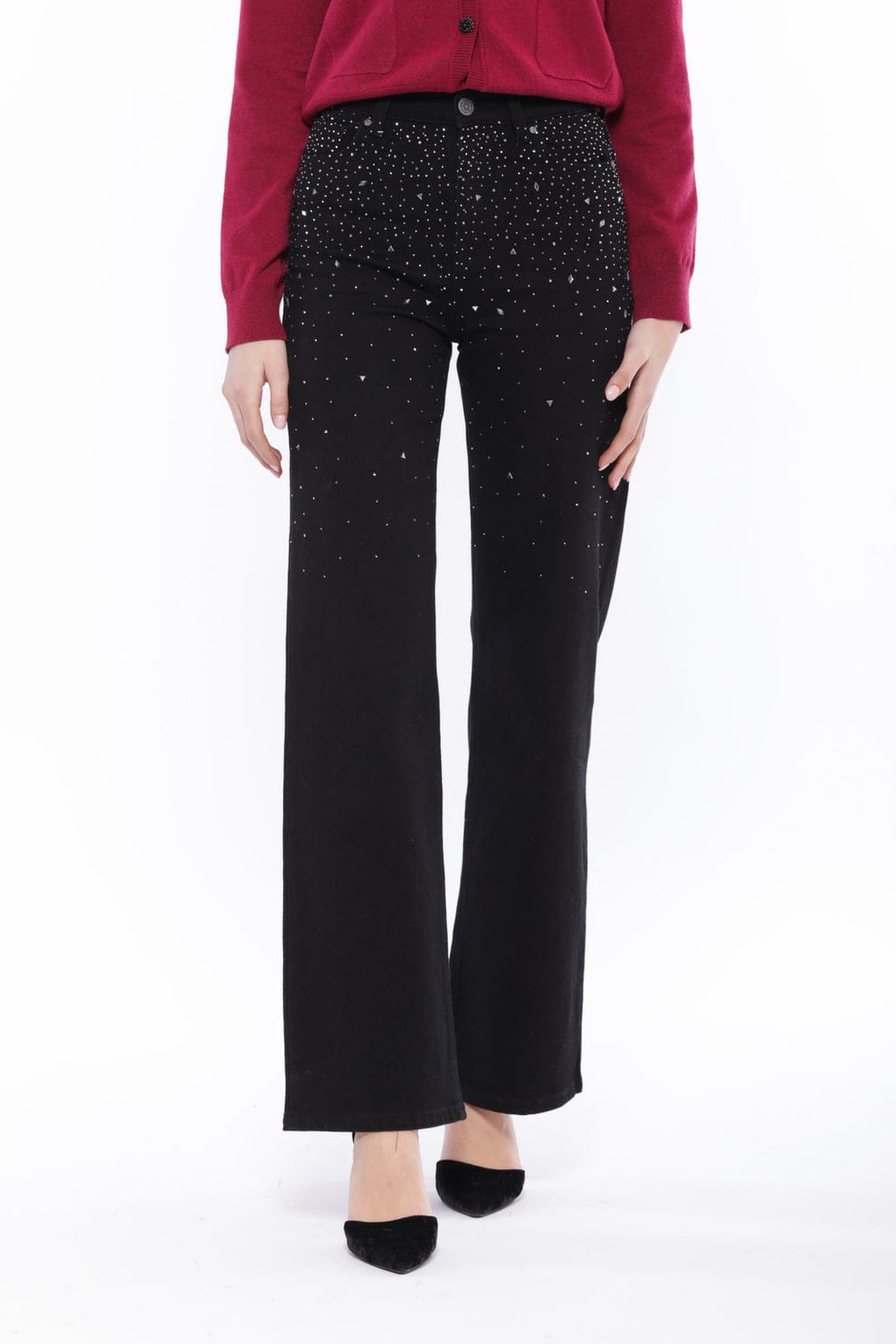 JEANS PALAZZO CON STRASS MIMI-MUA