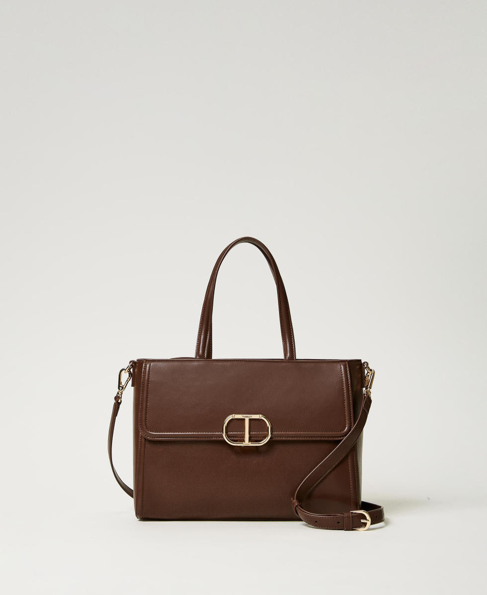 Borsa shopper ‘Brera’ con apertura Oval T TWINSET