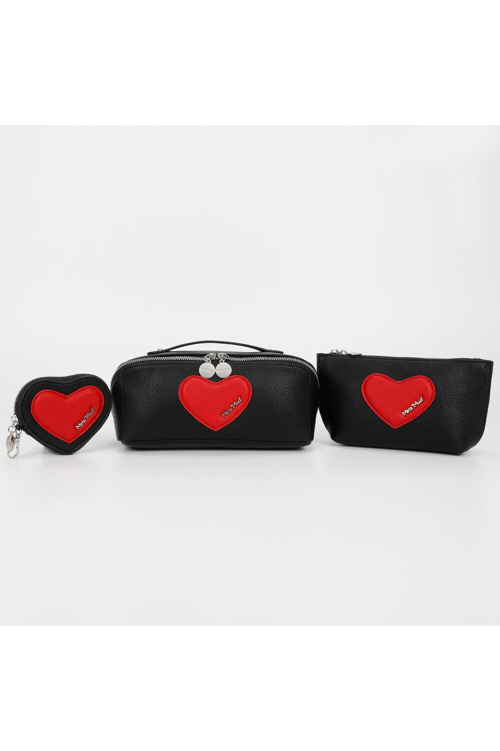 TRIS BORSELLINI CUORE CON ZIP MIMI-MUA