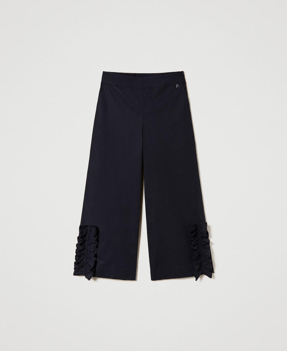 Pantaloni cropped con volant TWINSET