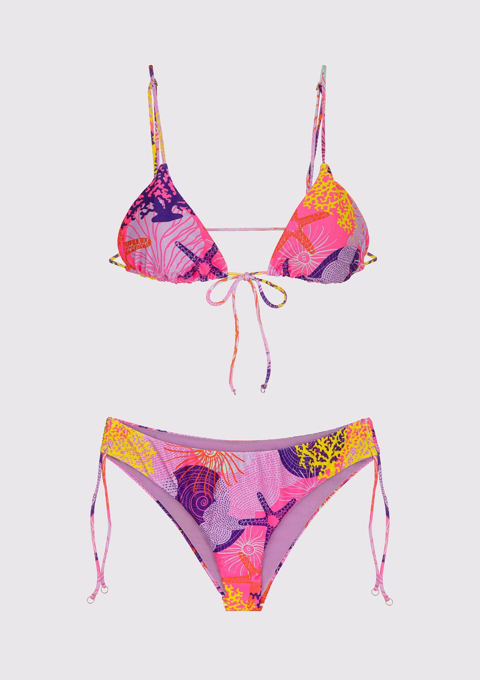 BIKINI TRIANGOLO E SLIP REGOLABILE COPRENTE SEASHELL MEFUI