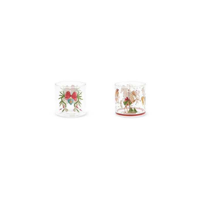 Bicchieri in borosilicato fantasia natalizia