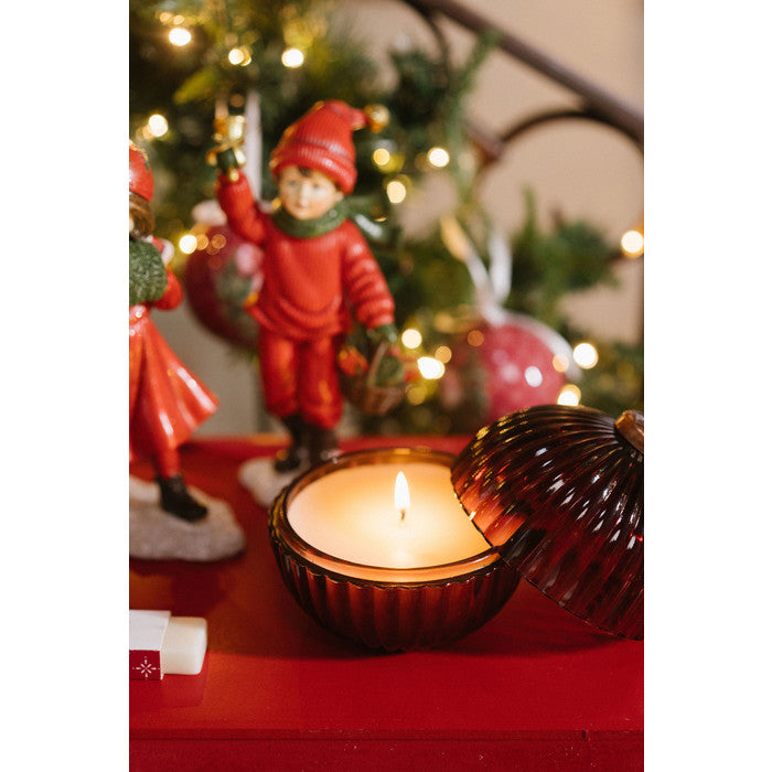 Candela profumata in vetro con scatola regalo – Storia di Natale