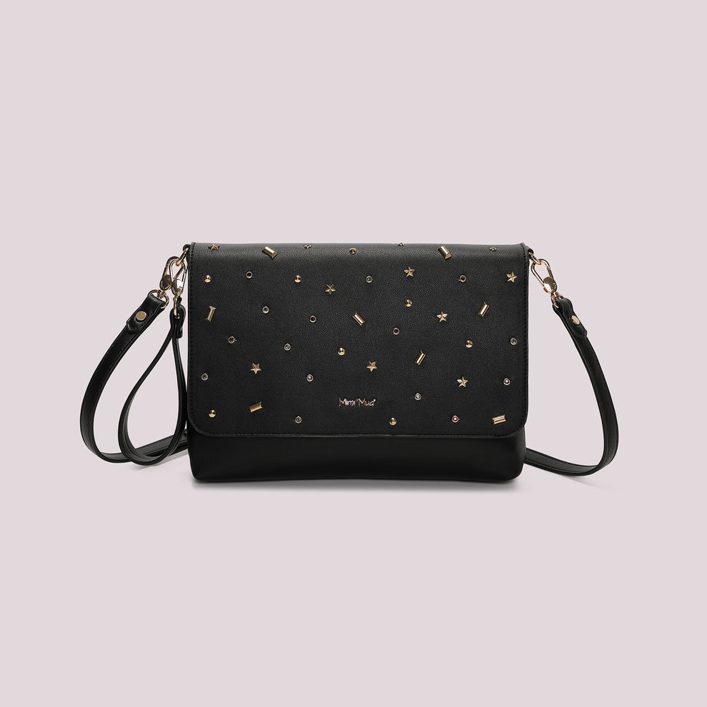 BORSA A BUSTA CON APPLICAZIONI COLORATE MIMI-MUA