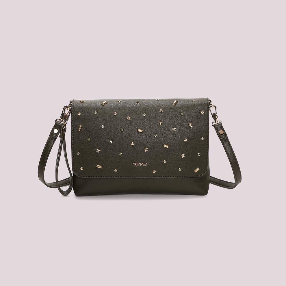 BORSA A BUSTA CON APPLICAZIONI COLORATE MIMI-MUA