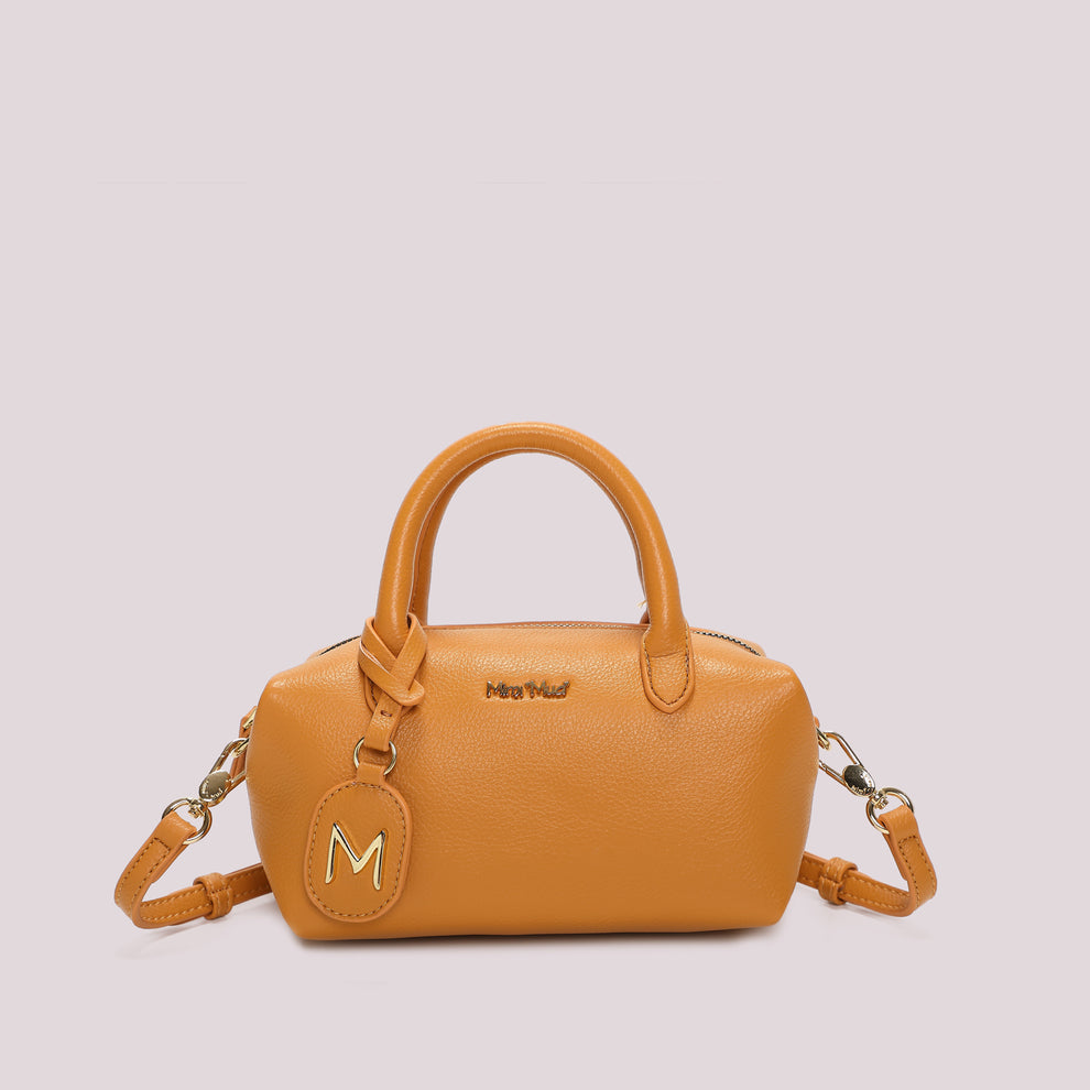 BORSA A BAULETTO PICCOLA CON TARGHETTA LOGATA MIMI-MUA