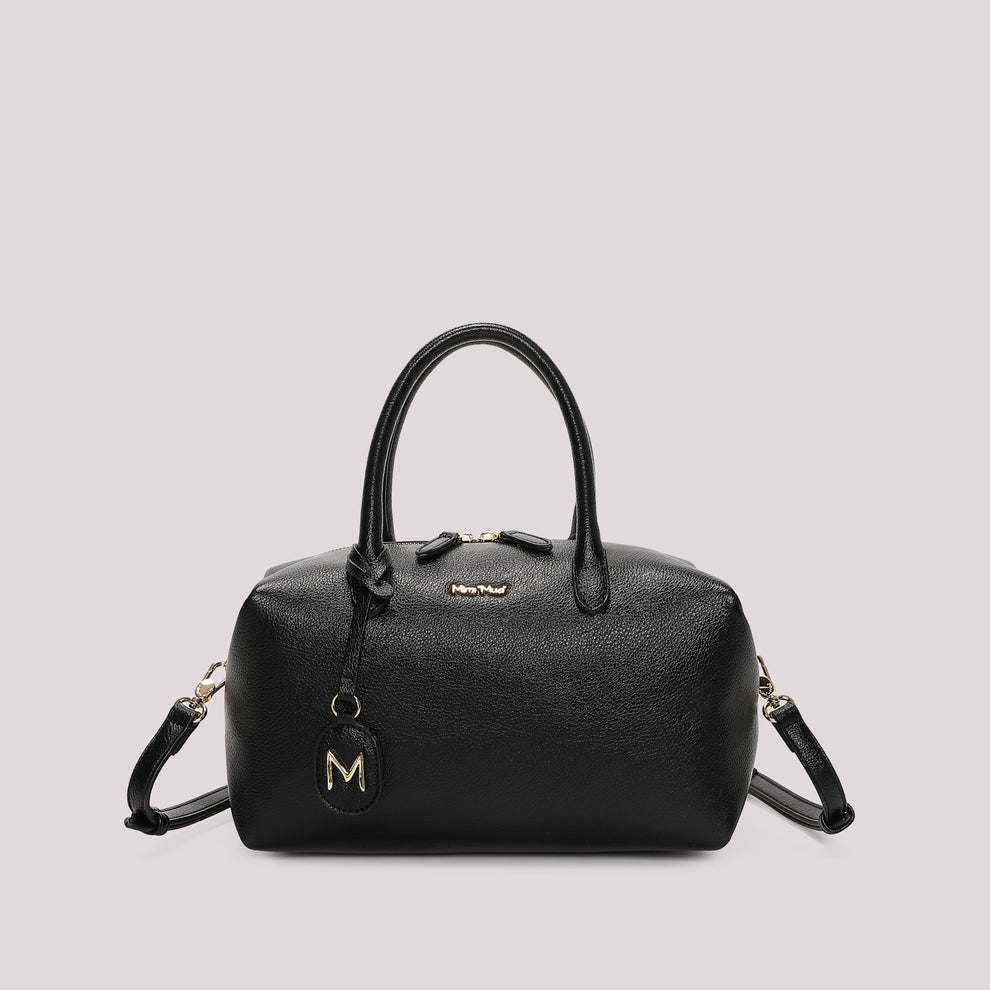 BORSA A BAULETTO MEDIA CON TARGHETTA LOGATA MIMI-MUA