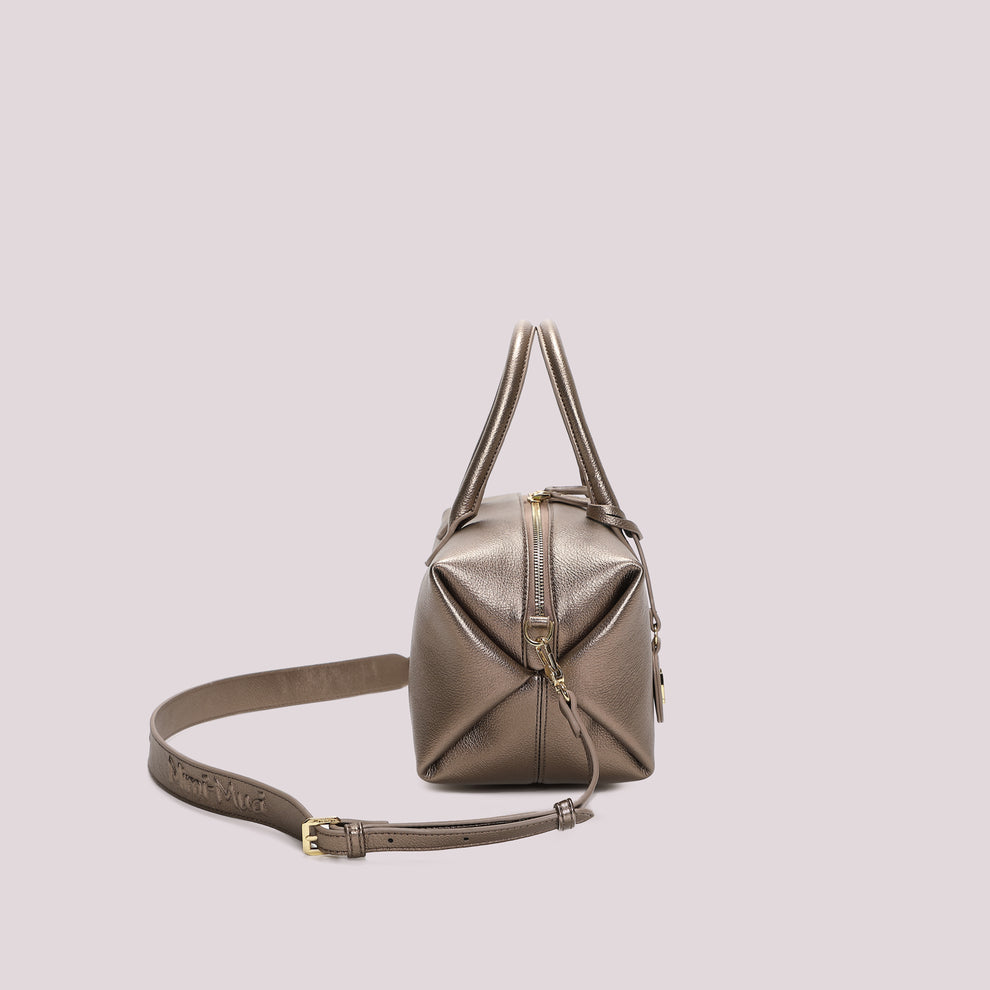 BORSA A BAULETTO MEDIA CON TARGHETTA LOGATA MIMI-MUA
