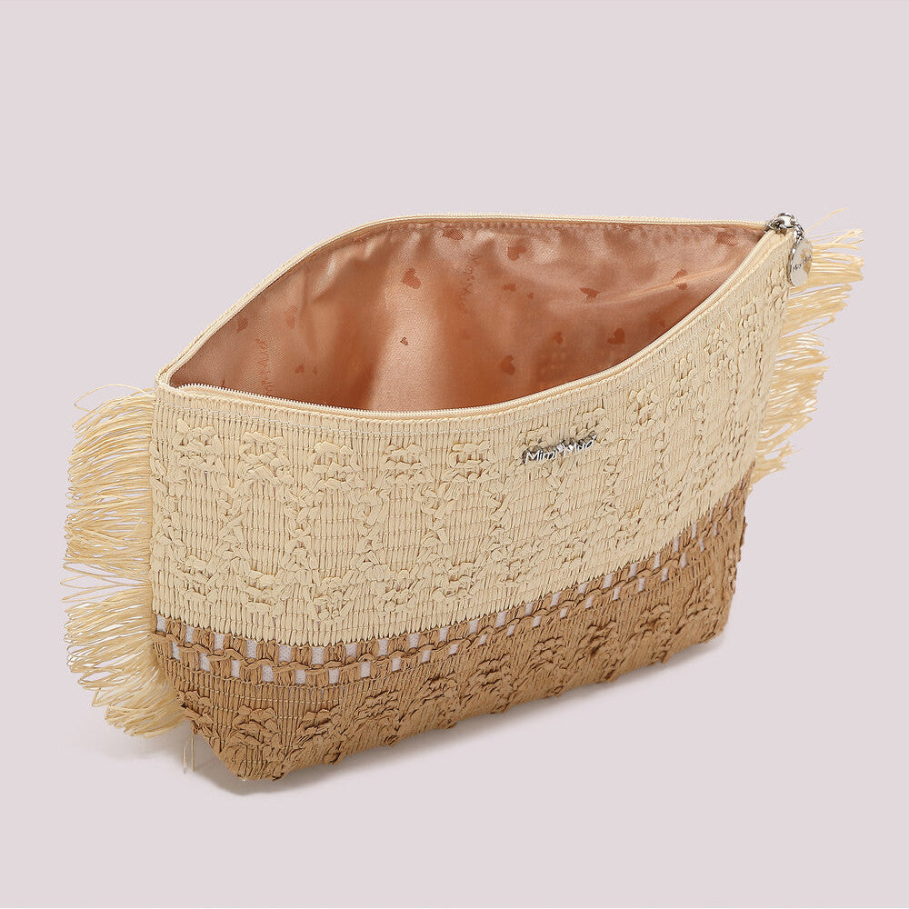 Pochette in raffia MIMI-MUA