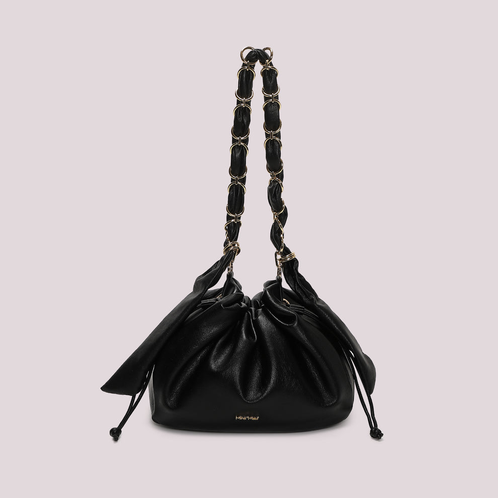 BORSA A SPALLA CON CATENA SUI MANICI MIMI-MUA