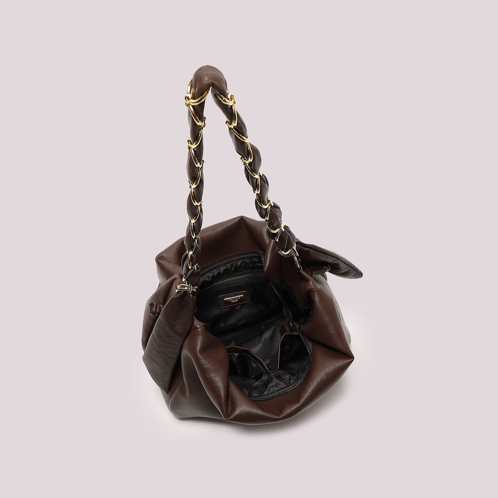 BORSA A SPALLA CON CATENA SUI MANICI MIMI-MUA