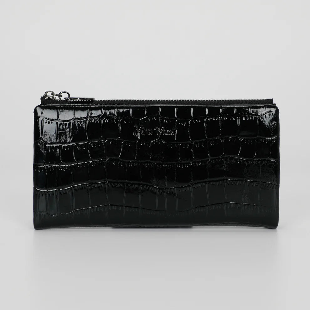 PORTAFOGLIO GRANDE IN PELLE METALLIZZATO MIMI-MUA