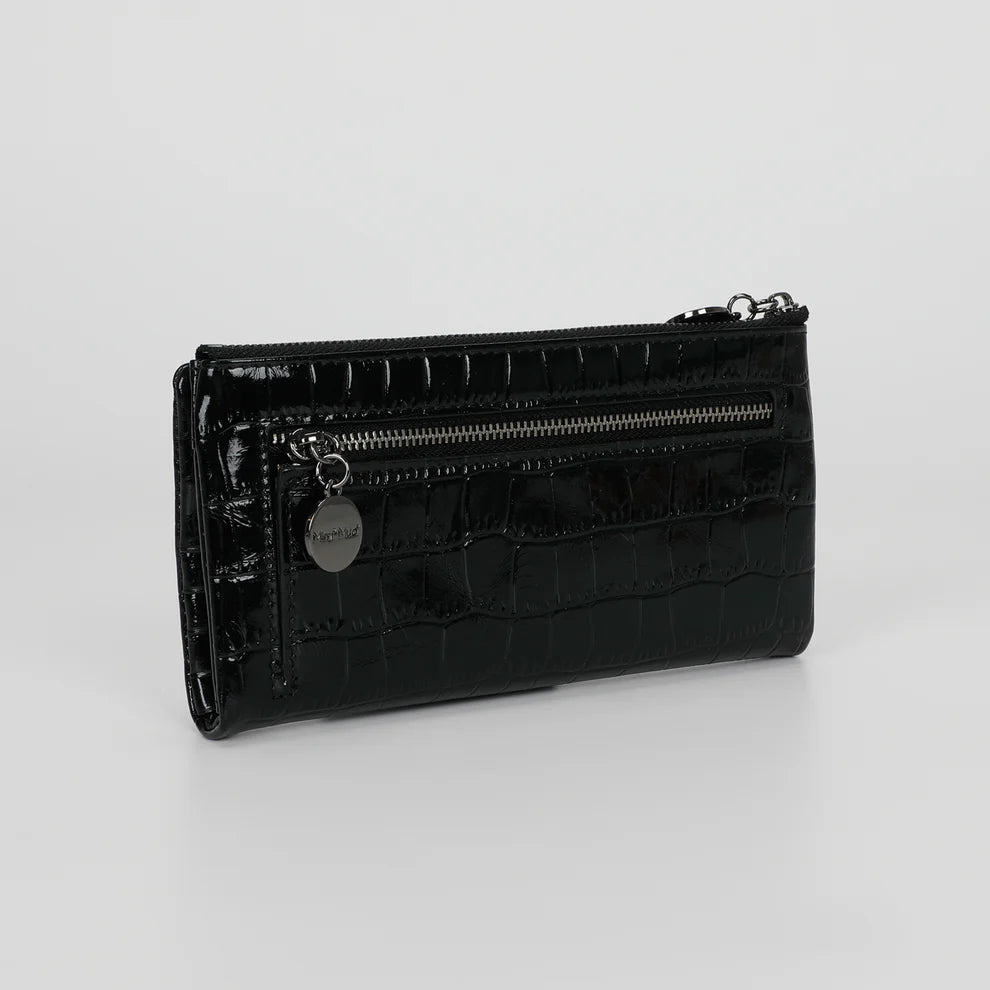 PORTAFOGLIO GRANDE IN PELLE METALLIZZATO MIMI-MUA