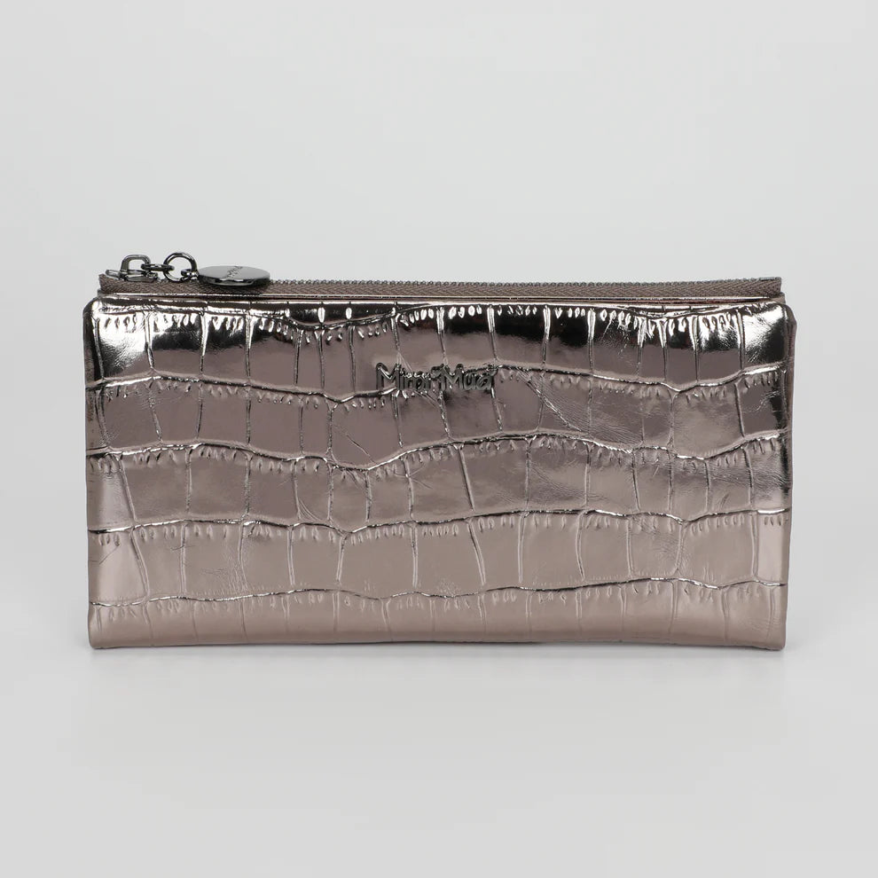 PORTAFOGLIO GRANDE IN PELLE METALLIZZATO MIMI-MUA