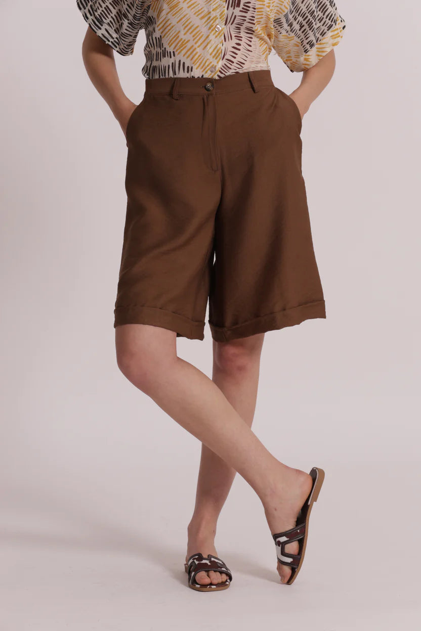 PANTALONE BERMUDA BASIC VISCOSA NYLON MIMI-MUA